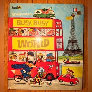Richard Scarry's Busy, Busy World Book Vintage 70s original owner